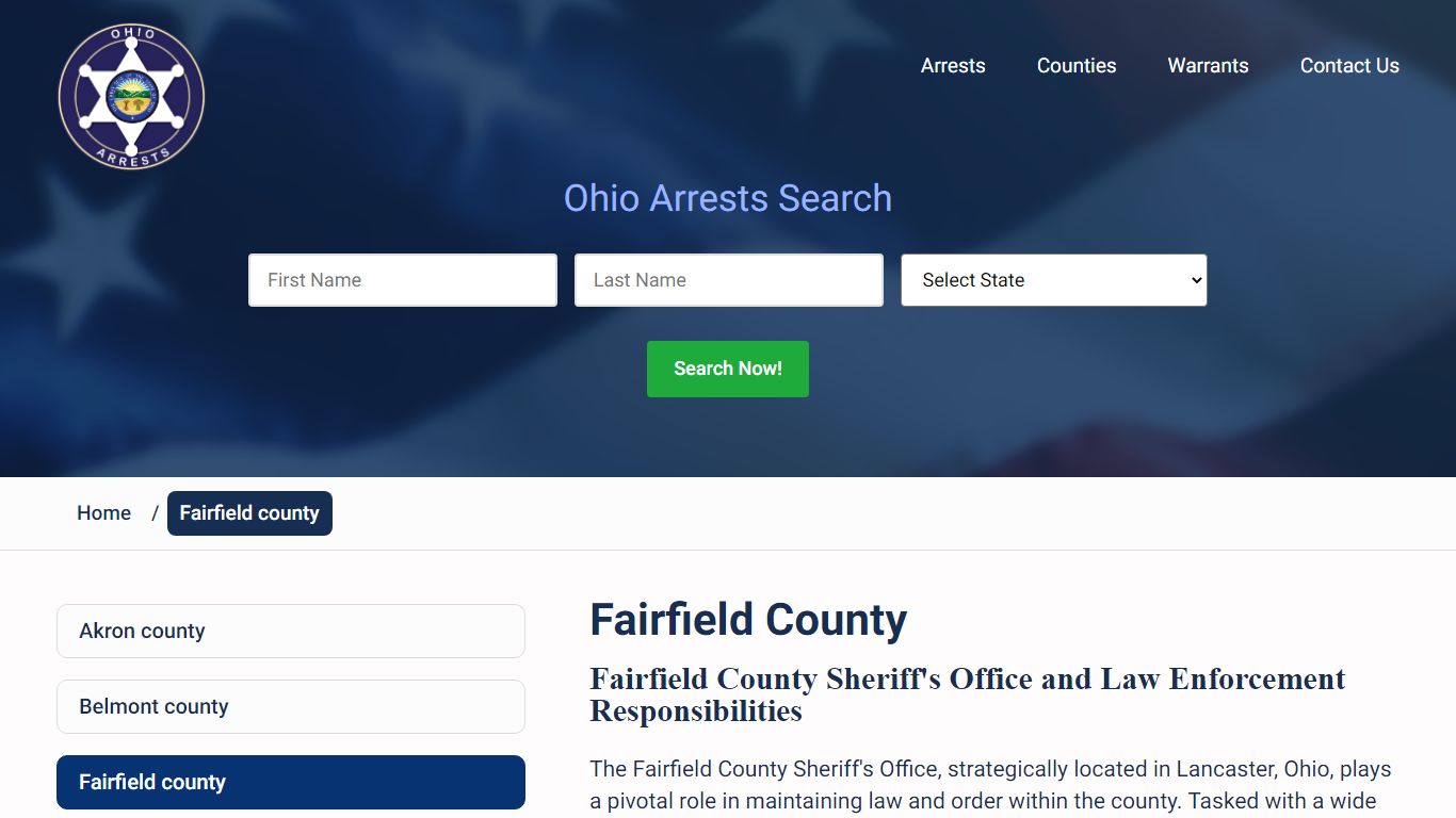 Fairfield county - Ohio Arrests